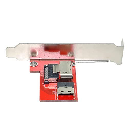 Convertidor SFF-8654 a Mini SAS SFF-8087 PCIe 4.0 para conectar discos duros