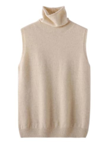 Women Sleeveless Turtleneck Merino Wool Sweater Vest Soft Warm Winter Elegant Layering Knit Tops2