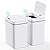 CEROELDA 2 Pack Motion Sensor Bathroom Trash Can with Lid, 2.6 Gallon Small Smart Automatic Touchless Garbage Can, Slim Waterproof Plastic Wastebasket for Bedroom Office Toilet, White