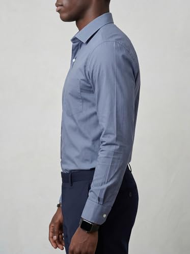 Image of INKAST Men's Cotton Blend Plain Formal Shirt | Full Sleeves Solid Shirts| Straight Regular Fit | Office and Regular Wear