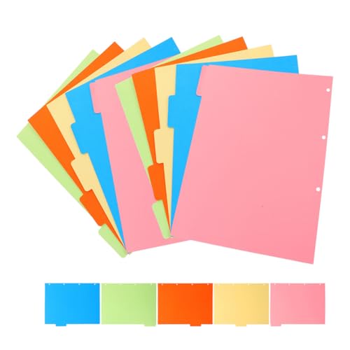 Separadores A4 de cartón Zerodeko con 4 agujeros para clasificar apuntes de forma rápida y visual