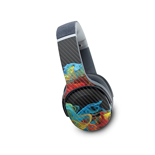 Image of MightySkins Carbon Fiber Skin Compatible with Skullcandy Crusher Evo Wireless - Primary Smoke | Protective, Durable Textured Carbon Fiber Finish | Easy to Apply | Made in The USA