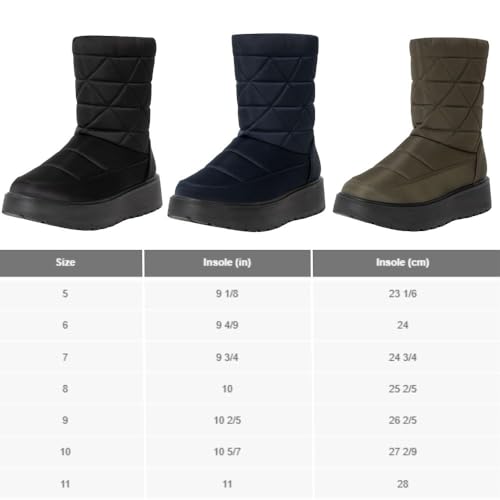 Alpine Swiss Zoey Women’s Winter Boots | Waterproof Snow Booties | Faux Fur Lined Warm Cozy Comfortable | Anti-Slip Sole | Stylish Outdoor Shoes BLK 11 by Alpine Swiss - Image 6