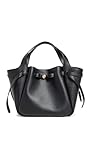 Tory Burch Women's Romy Pebbled Satchel, Black, One Size