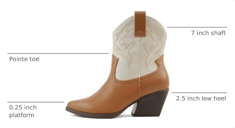 Image of Soda inchBLAZING inch ~ Women Western Bootie Pointe Toe with Low Heel (Wide Fit Available)