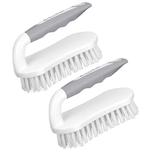 SetSail Scrub Brush, Heavy-Duty Scrub Brushes for Cleaning with Stiff Bristles Cleaning Brush for Shower, Bathroom, Carpet, Kitchen and Bathtub Scrubber – 2 Pack
