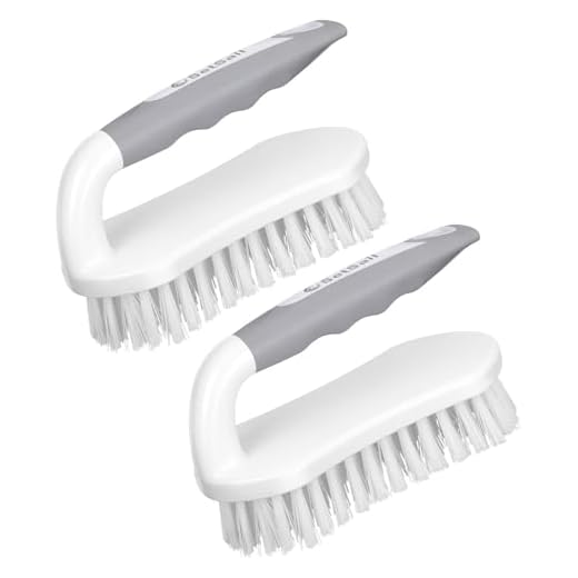 SetSail Scrub Brush, Heavy-Duty Scrub Brushes for Cleaning with Stiff Bristles Cleaning Brush for Shower, Bathroom, Carpet, Kitchen and Bathtub Scrubber - 2 Pack