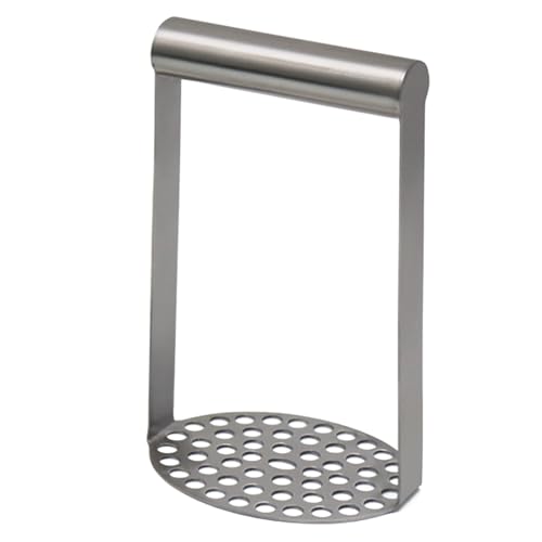 Masher de papa de acero inoxidable - Utensil de cocina manual para puré de verduras | Herramienta duradera de prensa de flasher para papas, uso del hogar, cocina de café, herramienta de cocina del hot