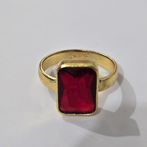 Image of 7.25 Ratti Ruby (Manik) Original Stone Adjustable Ring For Men And Women With Lab Certified D3