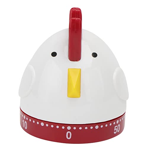 ZUNOXAZ Timer Meccanico a Carica Da Cucina e Forno a Forma Di Gallina, Avviso Da Cucina Senza Batteria, Suoneria Regolabile Fino a 60 Minuti, Adatto Per Ragazzo Ragazza e Anziani