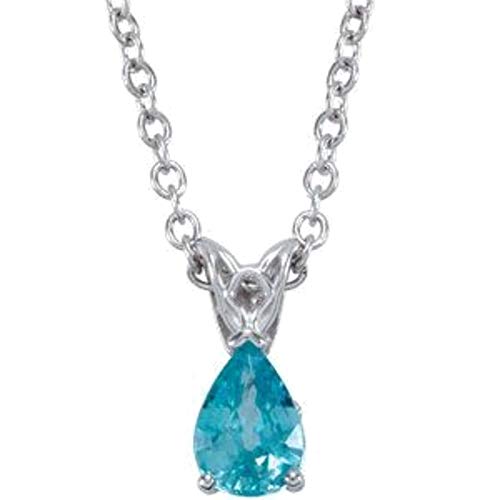 Bonyak Jewelry Genuine Blue Zircon 18