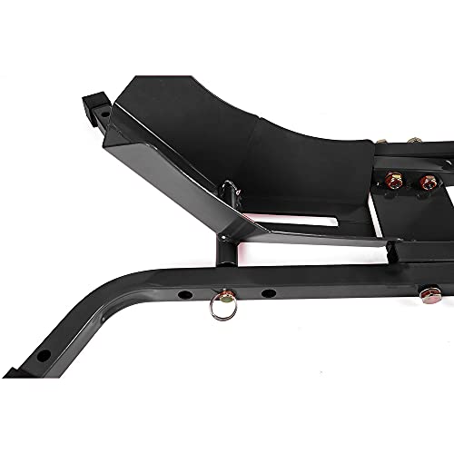Moto4U Motorcycle Wheel Chock Stand Wheel Chock Adjustable Cradle Holder 1500Lbs Capacity In Black #TOP4