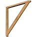 Ekena Millwork BKT0402X44X44TRA03RWR Traditional Arts and Crafts Rough Sawn Bracket w/Offset Brace, Western Red Cedar