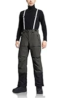 Pioneer Camp Herren Skihose Gefüttert mit Hosenträger Ski Hosen Schneehose Snowboardhose Outdoorhose Grau XL