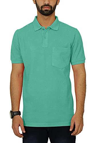 Image of Celsius Men's Half Sleeve Classic Solid Pique Polo with Pocket