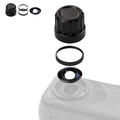 Lens Replacement Kit for Insta360 X5 Portbale [1 Pcs] Optical Glass Cover with Removal Tool + 2 Red Ring Easy Installation Lens Camera Kit for Insta360-X5 Accessories (Black Ring)