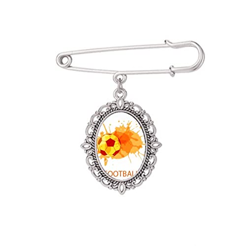 Broche de sport orange pour châle et robe lors de vos sorties