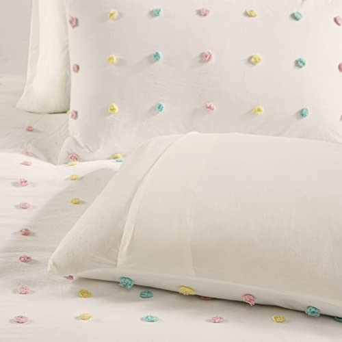 Urban Habitat Kids UHK12-0138 Duvet Cotton Jacquard Weave Colorful Poms Accent, Shabby Chic Cover For Comforter Cozy Bedding Set thumb #14