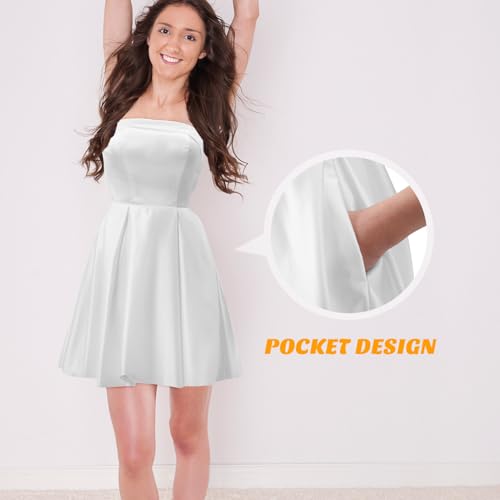 WOFASHPURET Vestido Tubinho De Feminino Sem Alças Costas Nuas Minivestido Tubinho Corte Franzido Min