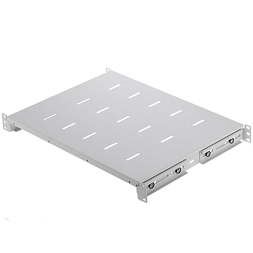 RackMatic – Tray rack 19″ adjustable shelf in depth 350 mm 1U white ...
