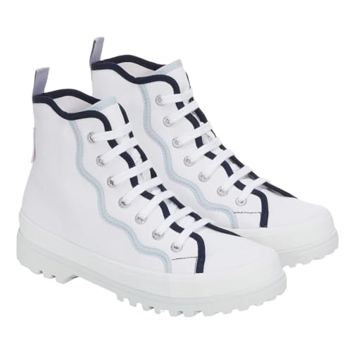 Superga Womens/Ladies 2341 Alpina Curly Bindings Ankle Boots (5 UK) (White/Blue)