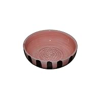 Beamel Home Assiette Râpe en Céramique Faite À La Main Design Décoratif Ustensile De Cuisine Art Fonctionnel Vaisselle Artisanale (Chocolat, Moyen