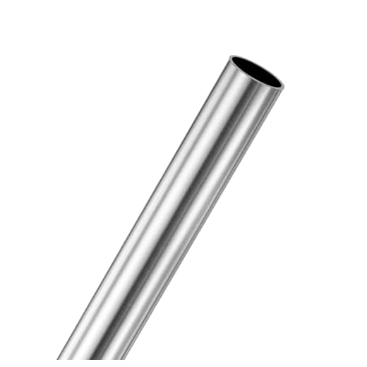 M METERXITY 1-Pack Tubo de Acero Inoxidable 304 de 250 mm, 20 mm de Diámetro Exterior y 1.5 mm de Espesor de Pared, Tubo de Acero Inoxidable sin Costuras, Tubo Metálico Recto [0.79x0.06x9.8In]