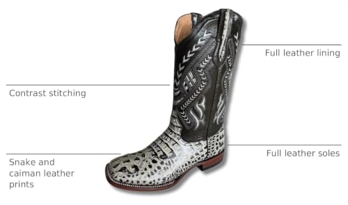 Image of Men's Alex Western Cowboy Boots Square Toe Pull On