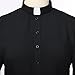 FAD-4U Church Clergy Dress for Women Short Sleeve Rows Buttons A Line Dress with Tab Collar Black