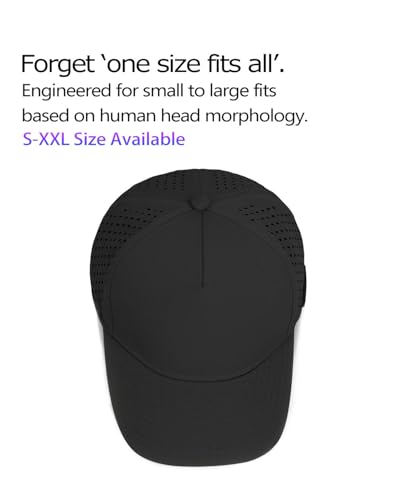 Image of Zylioo XXL Laser Vented Trucker Hat for Big Heads, Flat Bill Cap | Generous 2XL Fit-Airy cutout panels and a straight visor give larger head shapes cooler comfort for sunny rounds.