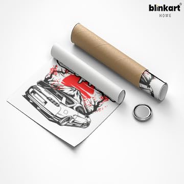 Image of BLINKART Toyota Supra MK4Car Posters Sticker Gift Items for Boys Room Wall Decor || Comes with Double-Sided Tape|| Decoration Bedroom Living Room Office Studio Decor | 12x18 In (A3) - CAR-281