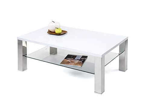 Preisvergleich Produktbild Couchtisch Sirius, rechteckig, 110x70 cm, weiß