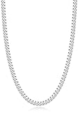 Eterjew Italian 5mm Solid 925 Sterling Silver Chain Necklace for Men, Men's Silver Cuban Link Chain Necklace for Men, Mens Chain 20 Inch