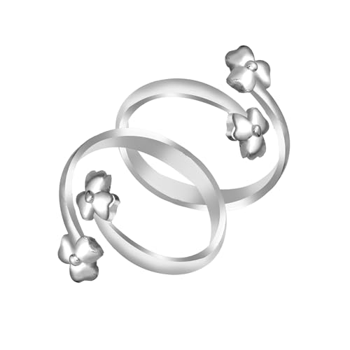 Image of 925 Sterling Silver Peacock Design Toe Ring for Women and Girls | Polish Adjustable Toe Bichiya | Adjustable