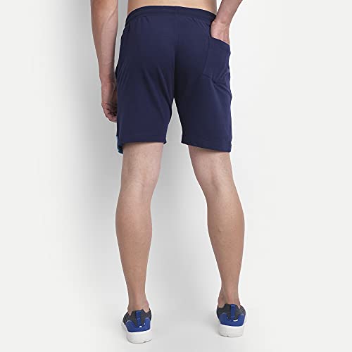 Image of AM SWAN Mens Premium Cotton Colourblocked Printed Stylish Comfort Knee Length Shorts