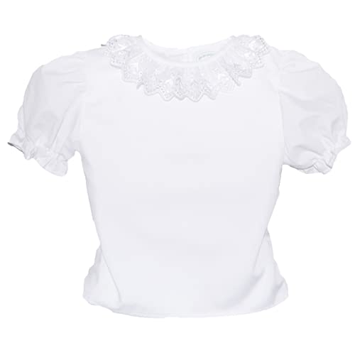 Blusa infantil de traje regional Schrammel de algodón con bordado para niños 4
