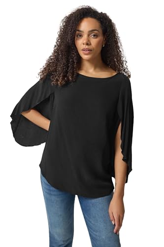 M&Co Long Angel Sleeve Blouse - Women's Black