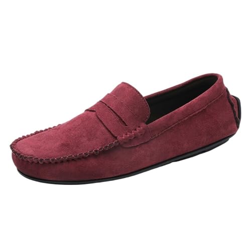 Mens Loafers Simple Moccasins Shoes Lightweight Comfortable Anti-Slip Party Slip-ons for Office Work Wedding