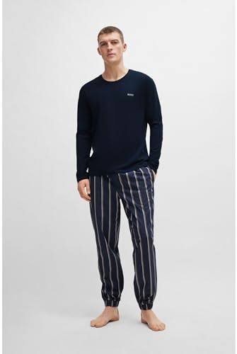 Boss Maglietta Da Uomo Ls Mix & Match Con Logo, Dark Blue403, M - 7