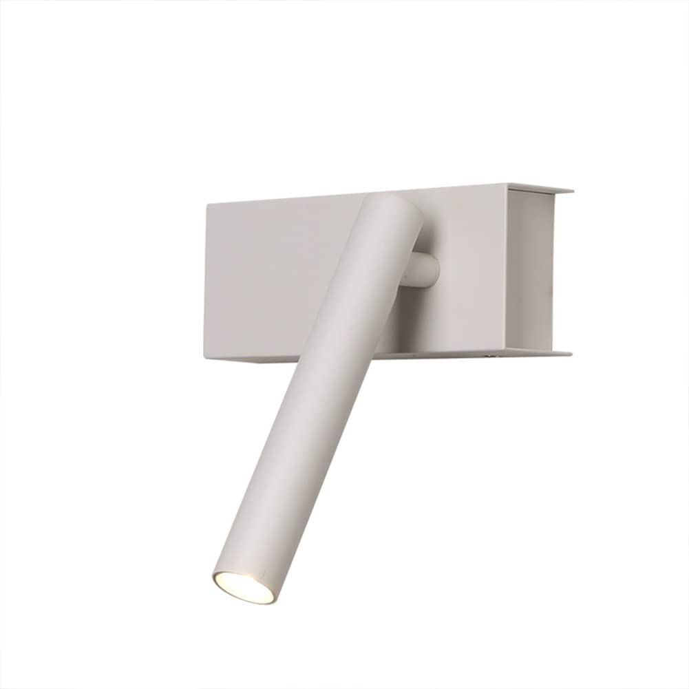 SXECAEPS Wall Lamps Sconces Light Indoor Led 5w 3000k Warm White Modern Rotatable Aluminum Decorative Sconce Lamp for Living Room Bedroom Hallway(Grey Wolf)