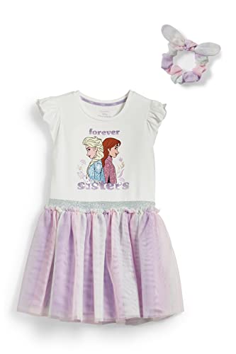 C&A Vestido de niña para niños por encima de la rodilla, corte regular, crema, 104 cm