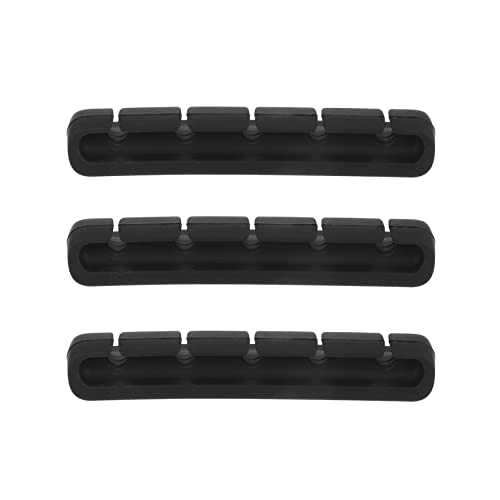 Holibanna 3 piezas Clips de Cables Autoadhesivos de Silicona para Escritorio Organizador de Cables para Gestión Eficiente en Oficina en Casa Negro miniatura 1