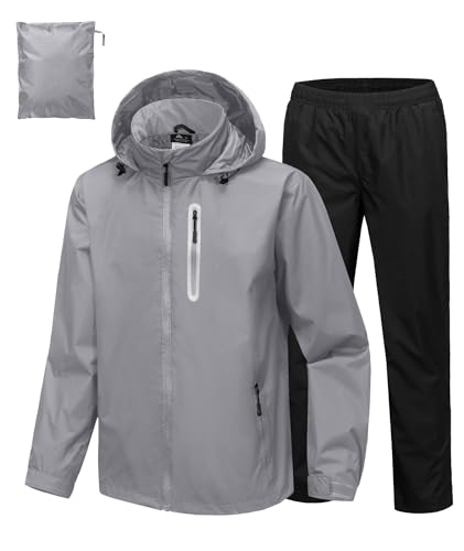 Image of SWISSWELL Men's Waterproof Golf Rain Suit Rain Gear Jacket and Pants Lightweight for Golf Fishing Big and Tall S-5XL