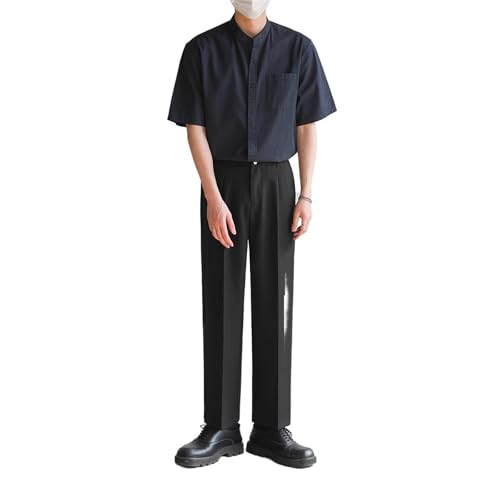 Chemise chinoise manches courtes coton respirant mode masculine