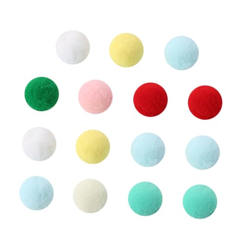 UPKOCH 15Pcs Colorful Plush Ball Cat Interactive Rattle Balls for Cats Kittens Engaging Pet Supplies for Playtime Fun Random Colors