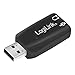 Produktbild LogiLink USB Soundkarte mit Virtual 3D Soundeffekt, Simuliert 5.1 Surround Sound Effekte schwarz