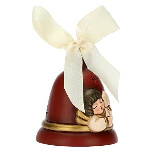 THUN - Limited Edition 2022 - Red Ceramic Bell Decorated by Hand with Iconic Angel with Star Idea 2022 - Diameter 7 cm, 8 cm H - Image 3