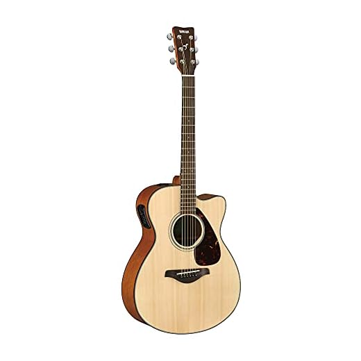 Yamaha FSX800C Small Body Solid Top Cutaway Acoustic-Electric Guitar, Natural