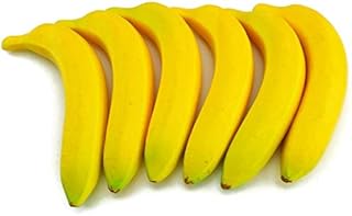 JEDFORE 6Pcs Fake Banana Simulation Artificial Lifelike Fake Fruit for Christmas Festival Home House Kitchen Wedding Party Photography Decoration