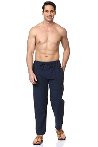 Aatman One Size Men's Eco-Friendly Cotton Pyjama Pack of 2 | Fits Waist Size 28 to 36 Inches